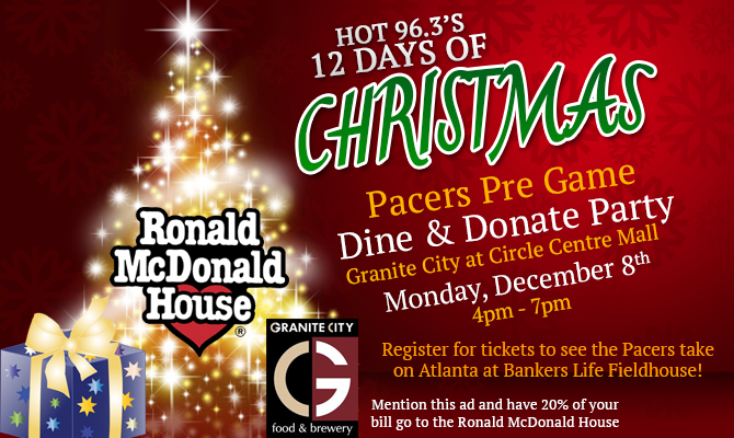 12 Days of Christmas Granite City Dine 2 Donate