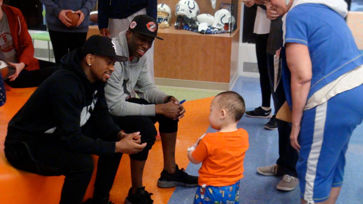 NCAA Players Visit Riley's Children's Hospital