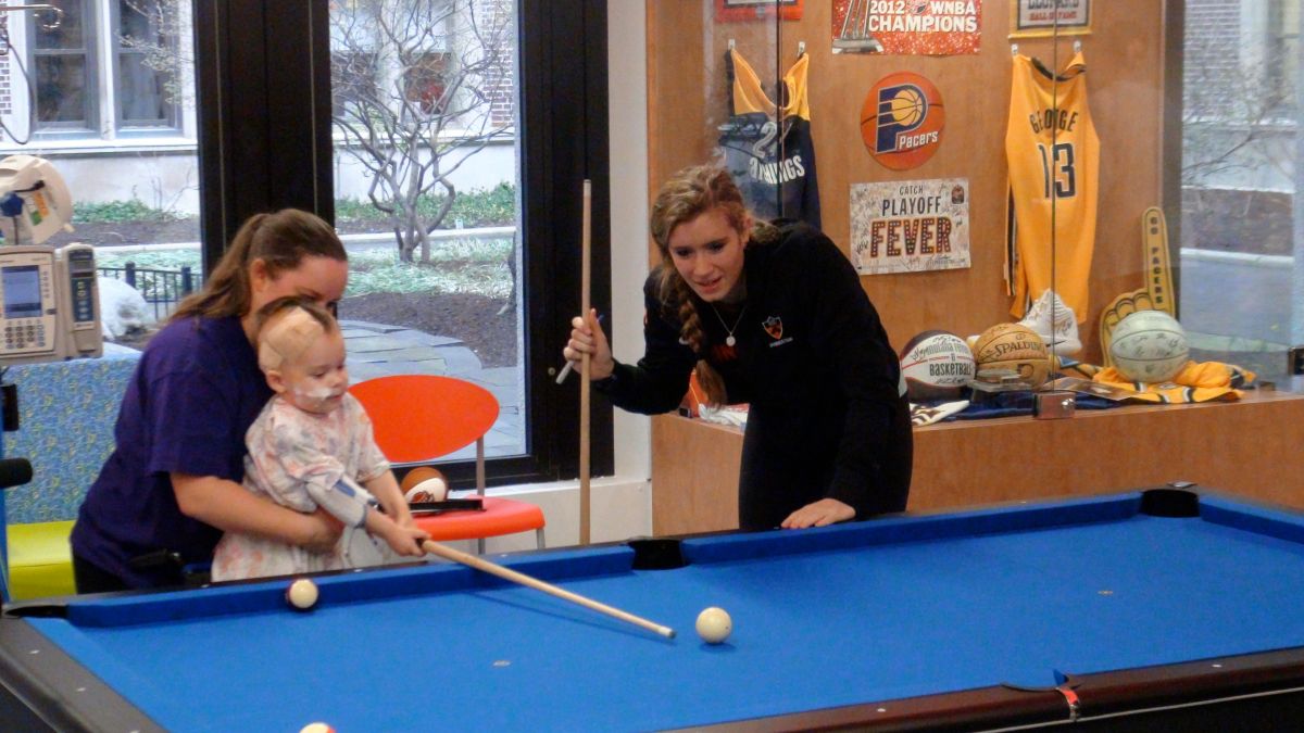 NCAA Players Visit Riley's Children's Hospital