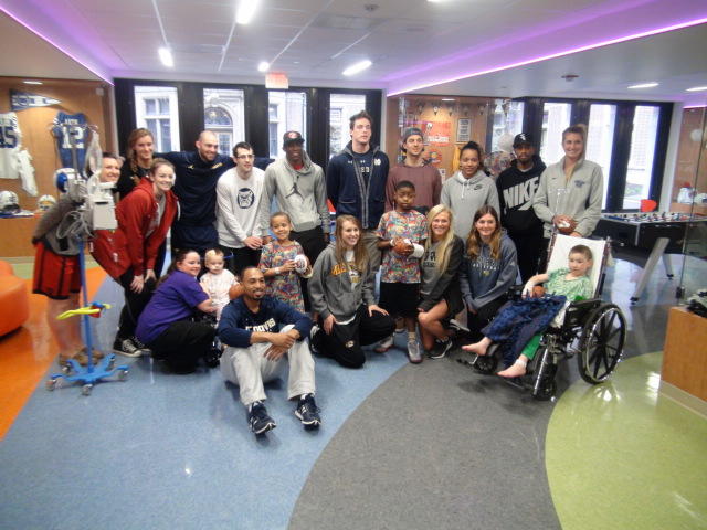 NCAA Players Visit Riley's Children's Hospital