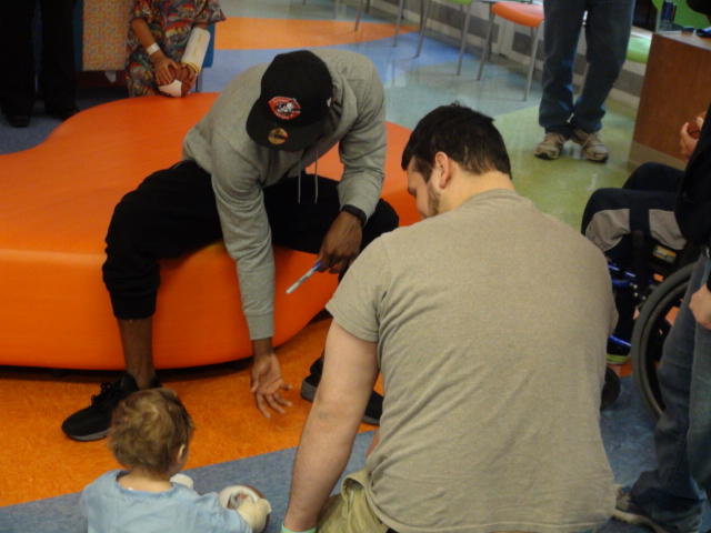 NCAA Players Visit Riley's Children's Hospital