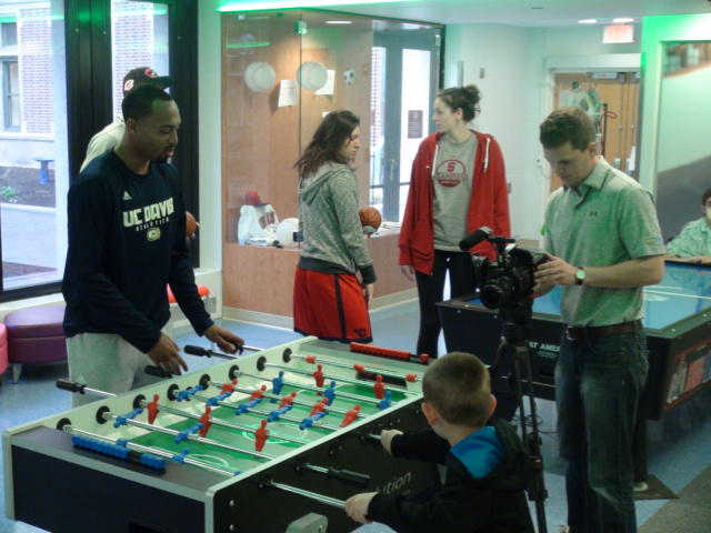 NCAA Players Visit Riley's Children's Hospital