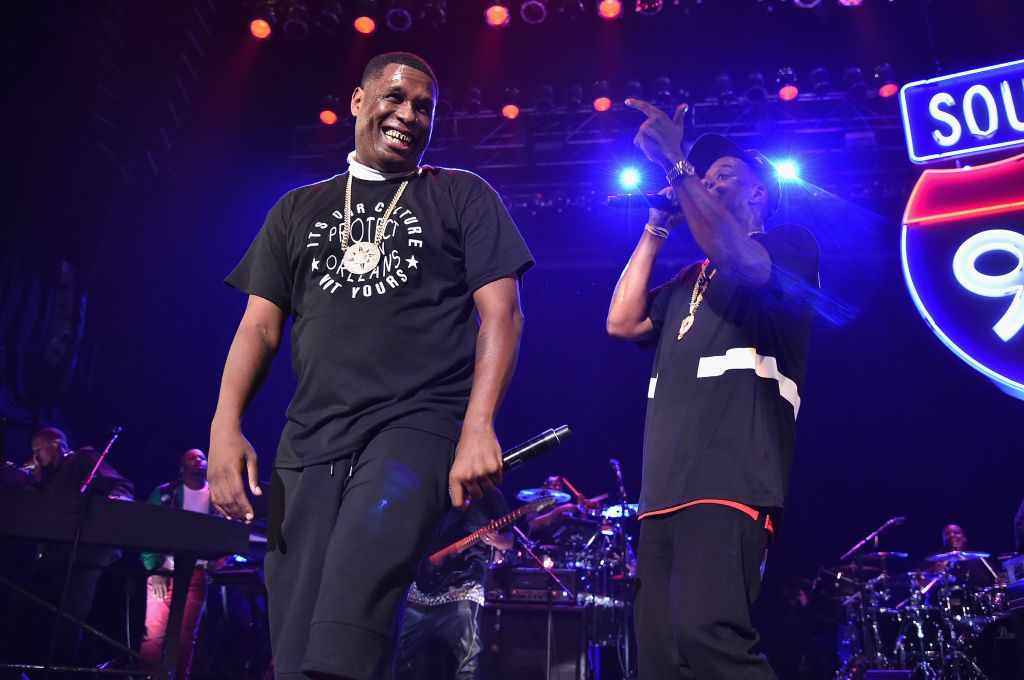 Jay Electronica (L) and Jay-Z perform during TIDAL X: Jay-Z B-sides in NYC on May 16, 2015