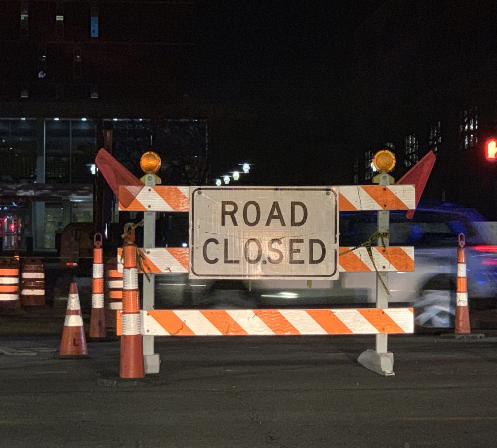 Road Closed Construction Sign