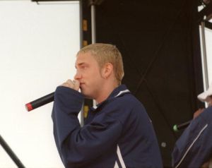 Rapper Eminem Performs
