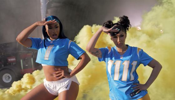 Throwback: Cardi B & Megan Thee Stallion Run A 40-Yard Dash & Learn How To Tackle