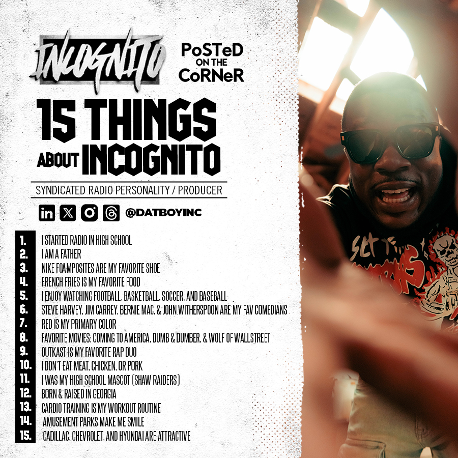Posted On The Corner: Incognito & DJ Misses. POSTED ON THE CORNER is more than just a radio show; it’s a vibrant party. where the listener is the star, this fast-paced program keeps the audience engaged with a variety of exciting features, including the T
