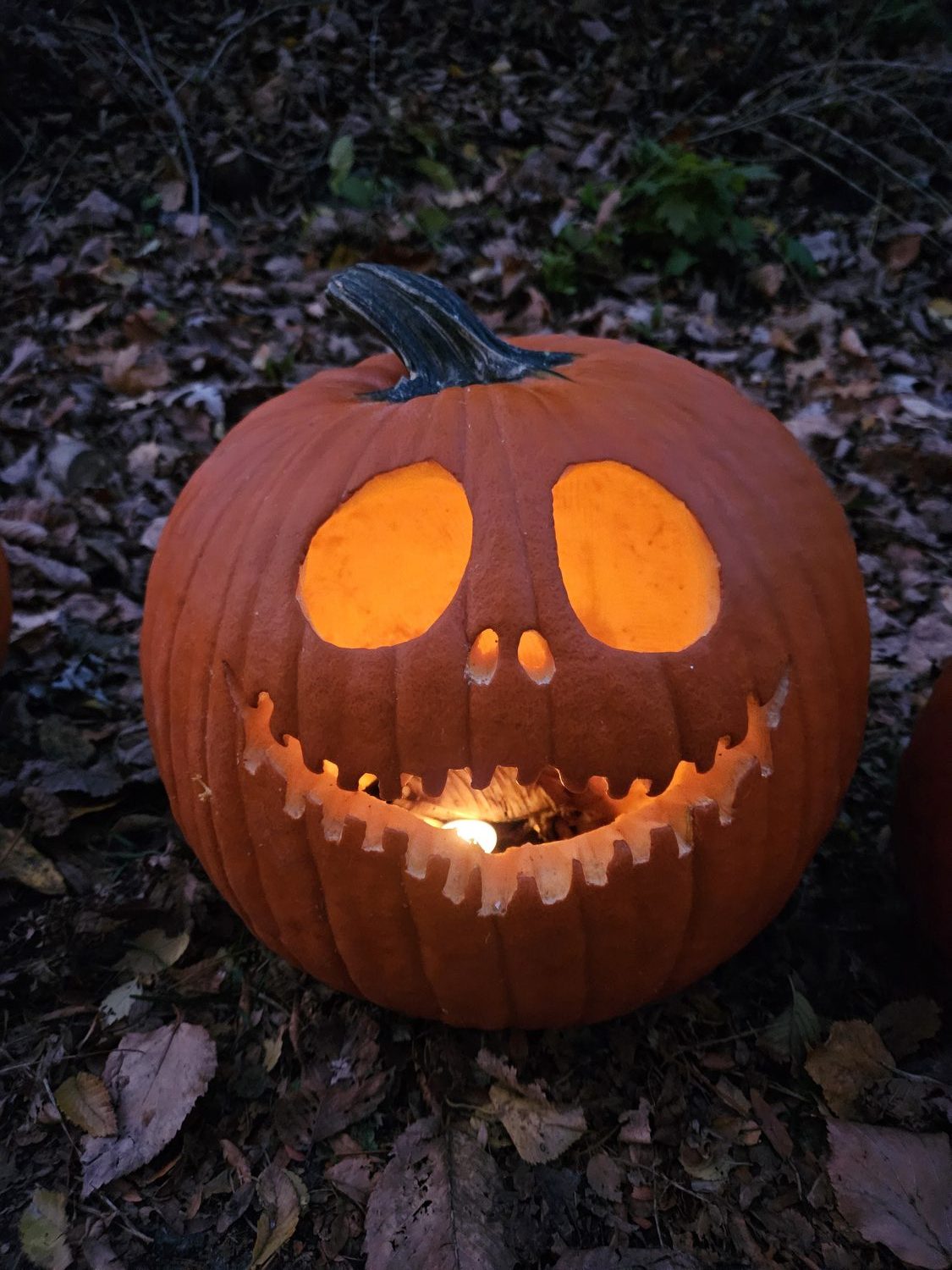 Smiling Jack Skellington Jack-o'-Lantern