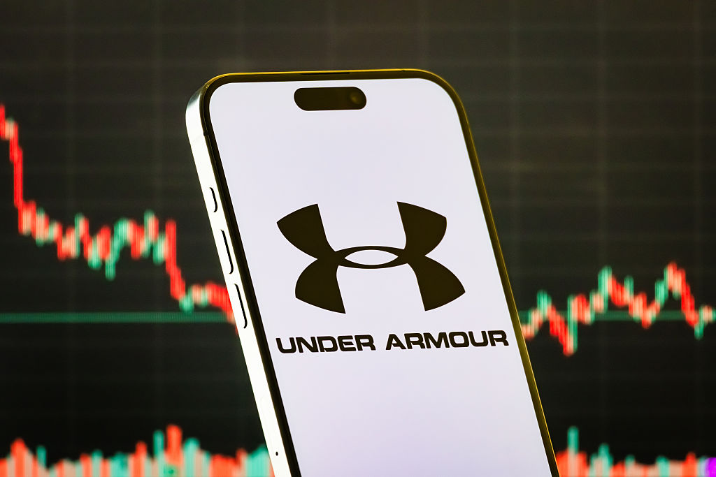 Under Armour Inc. logo displayed on smartphone screen