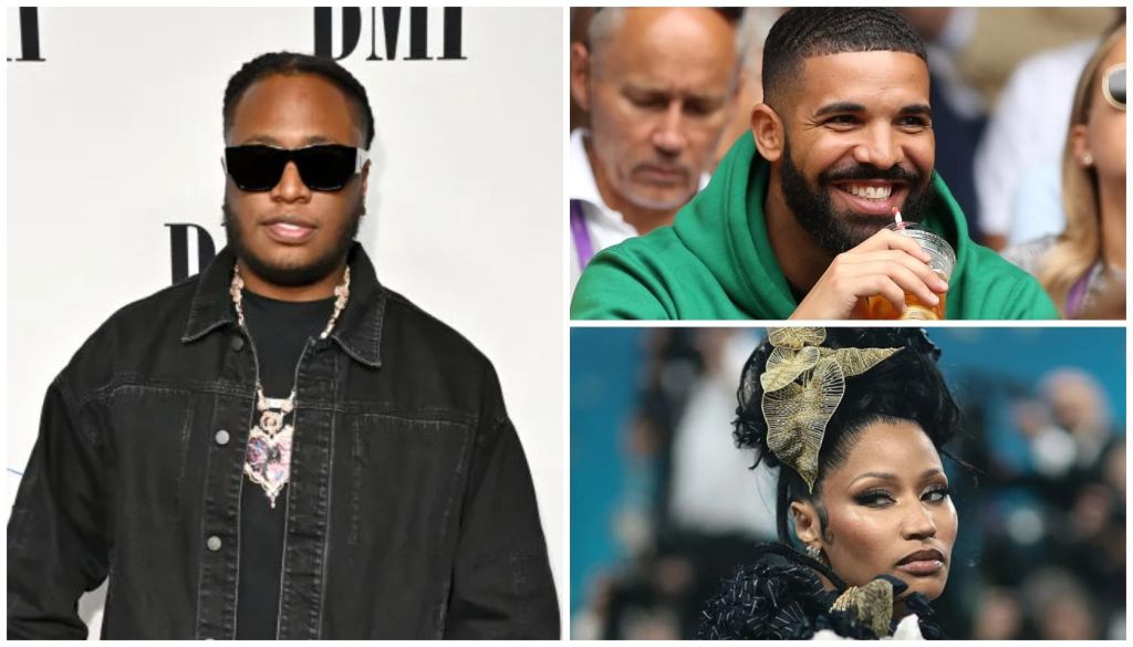 A collage of three images: a man in sunglasses, a smiling man in a green jacket, and a woman with an elaborate hairstyle.