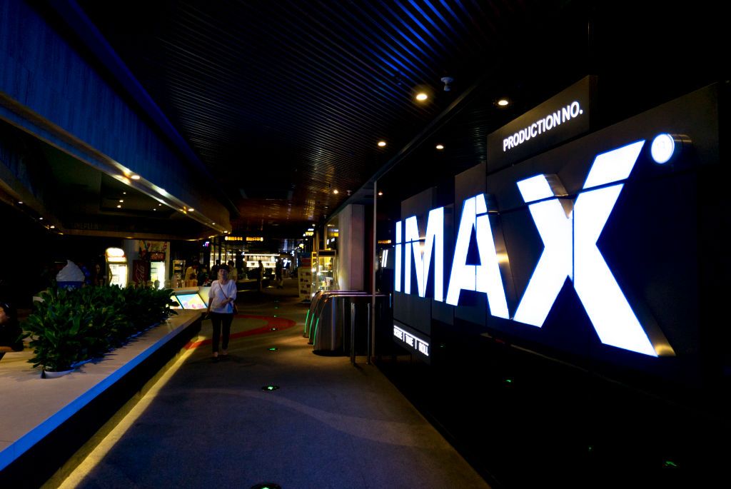 Lightbox of IMAX in a Wanda cinema. According to the